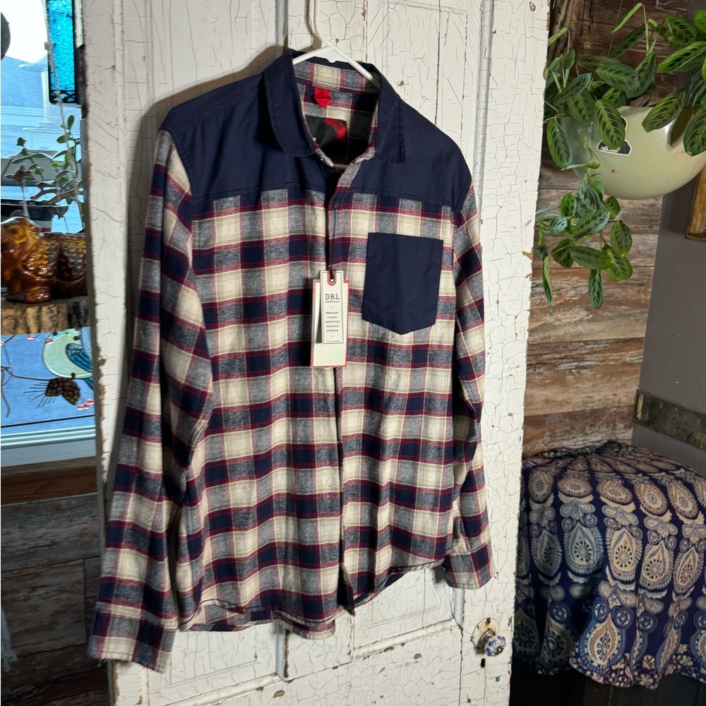 NWT Men’s DRL Essentials Buttondown Flannel - M